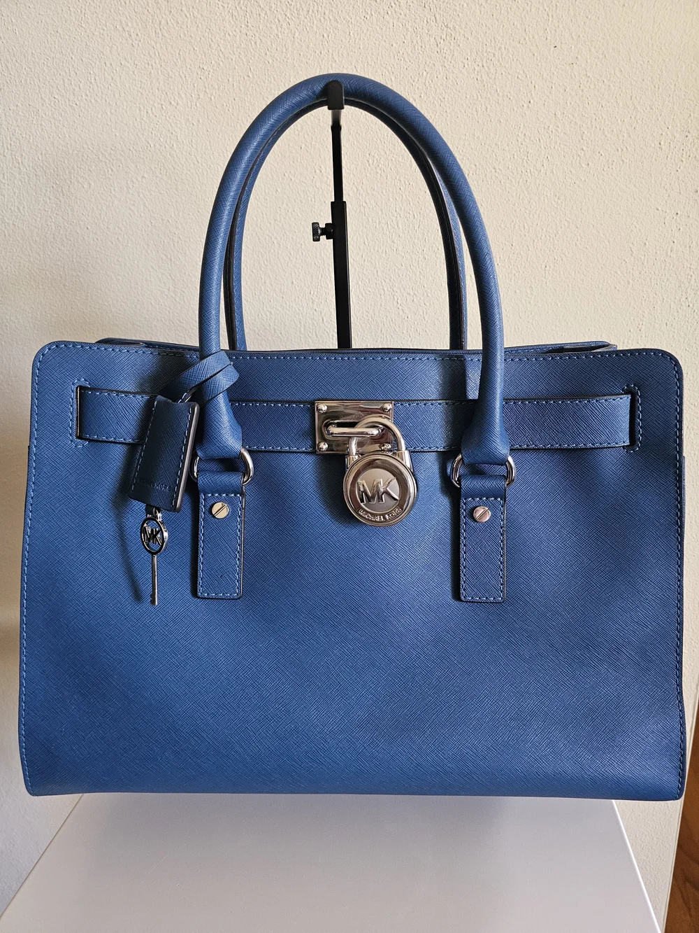 Michael Kors Royal Blue Saffiano Satchel with Gold Hardware - Picture 10 of 10
